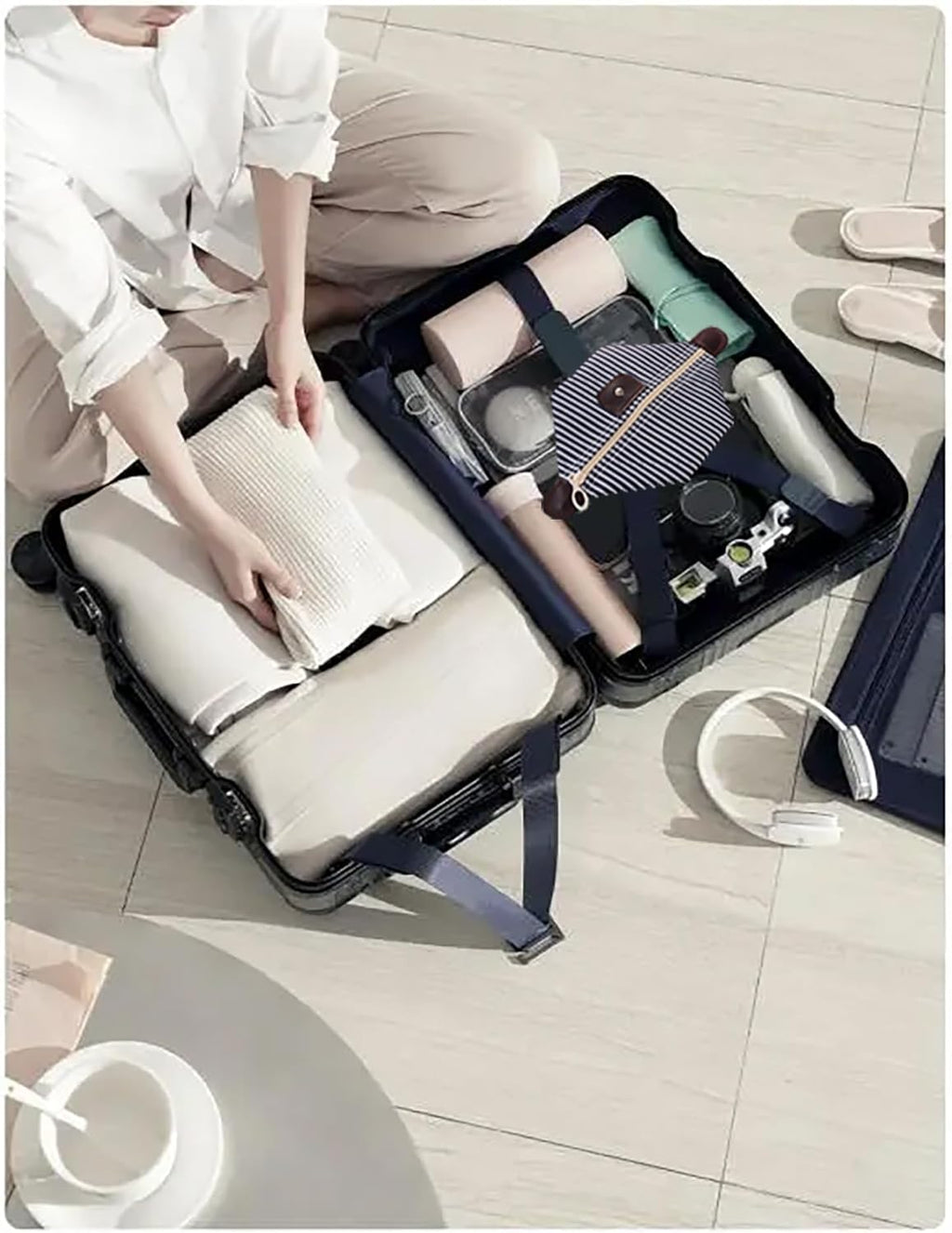 Makeup Bag,Cosmetic Bag Handbag Mini Pouch Purse Casetravel Beauty Makeup Travelling Accessory for Woman Girls Travel Essentials