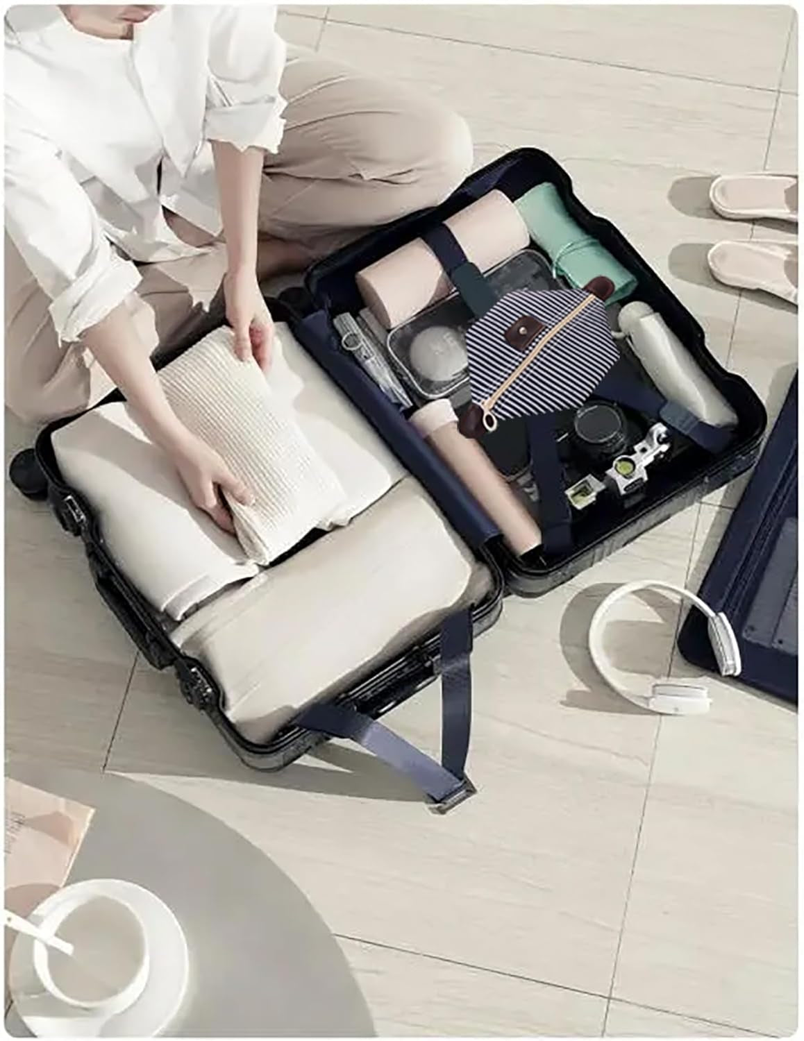 Makeup Bag,Cosmetic Bag Handbag Mini Pouch Purse Casetravel Beauty Makeup Travelling Accessory for Woman Girls Travel Essentials