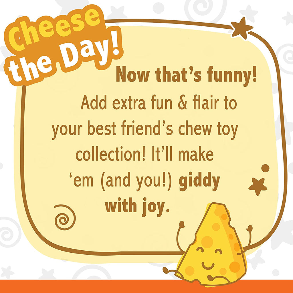 Extreme Tough Dog Chew Toy Cheese Bone, Durable, Cleans Teeth, Cheese Flavour, Medium, for Dogs up to 16 Kg (Pack of 2)