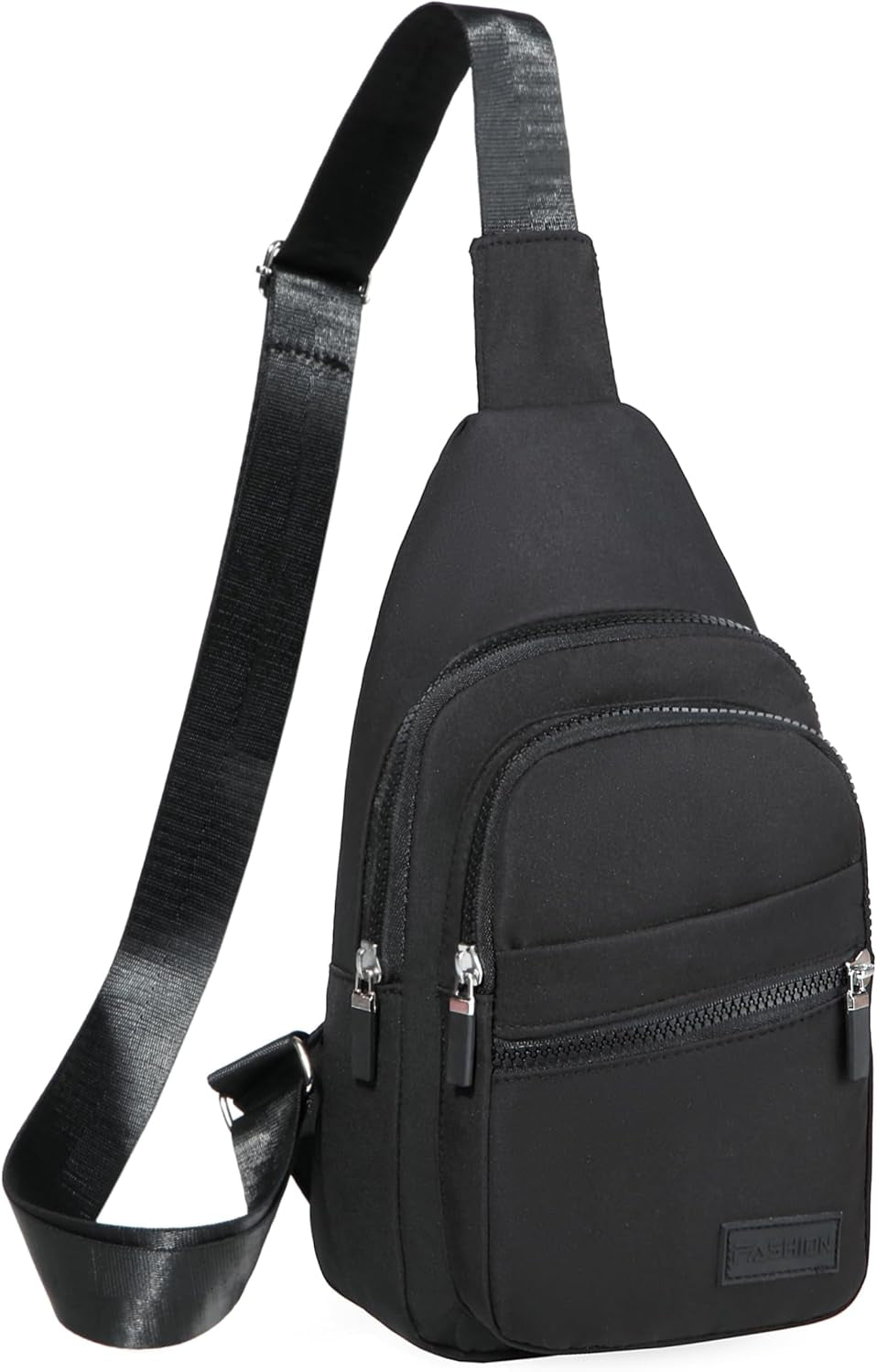 Small Sling Backpack Crossbody Sling Bag Fanny Pack Cross Body Bag for Outdoors Hiking Traveling - Black