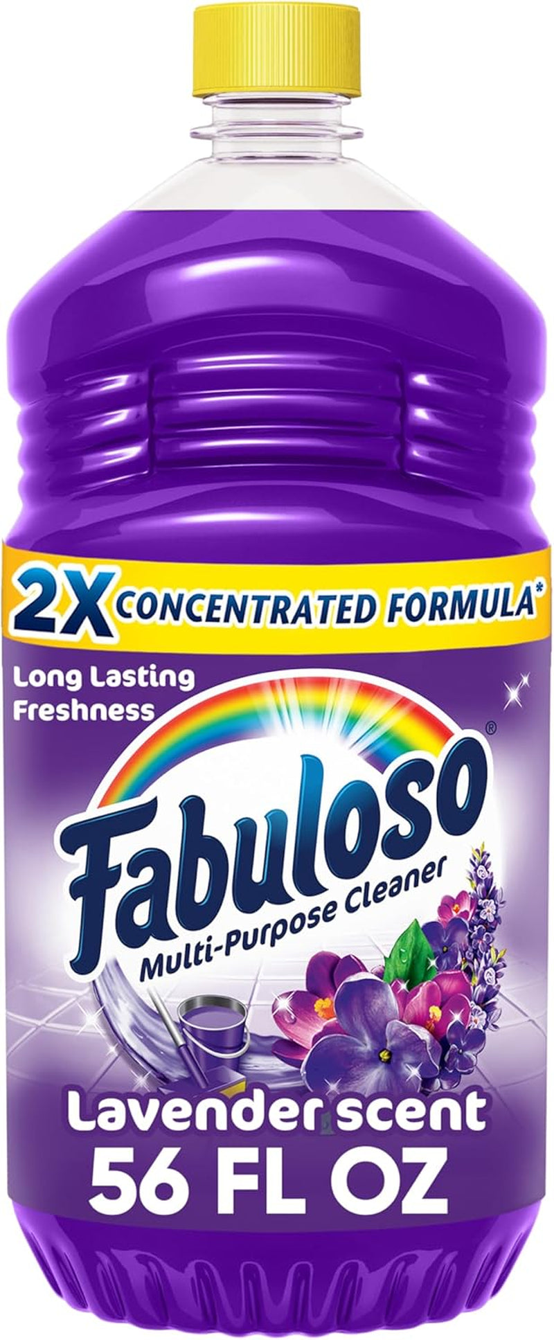 Multi-Purpose Cleaner & Floor Cleaner, 2X Concentrated, Lavender Scent, 56 Fluid Ounces