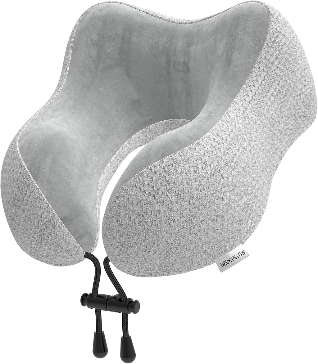 Travel Pillow Neck Pillow for Travel Airplane Memory Foam Flight Pillow for Cars, Trains, Home, Offices