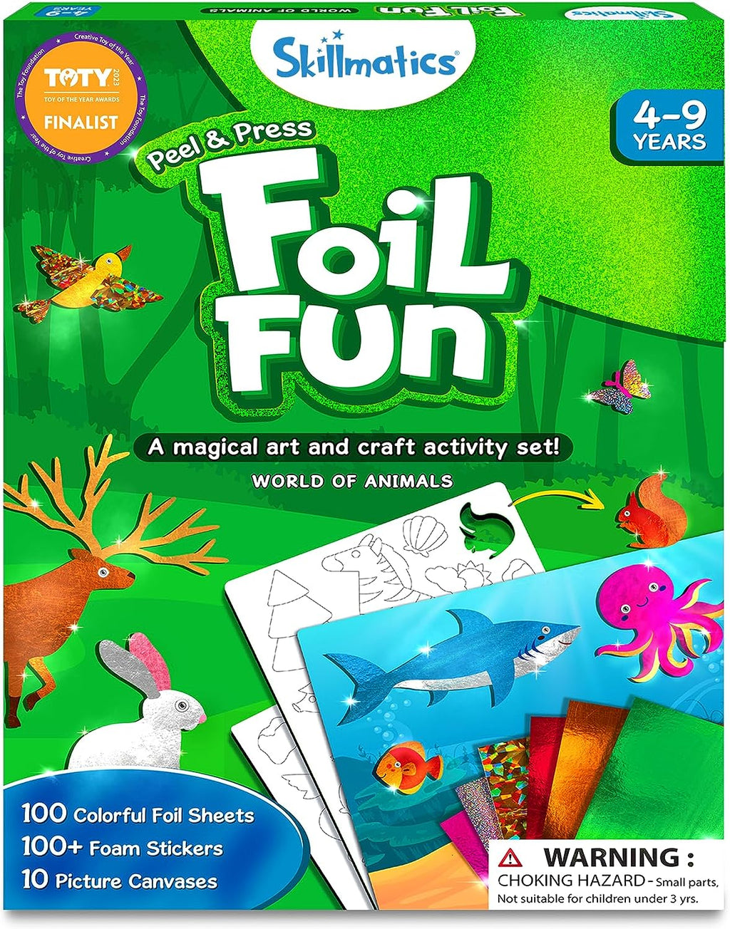 Foil Fun - Animals, Mess-Free Art for Kids, Craft Kits & Supplies, DIY Creative Activity, Travel Toys, Gifts for Girls & Boys Ages 4, 5, 6, 7, 8, 9