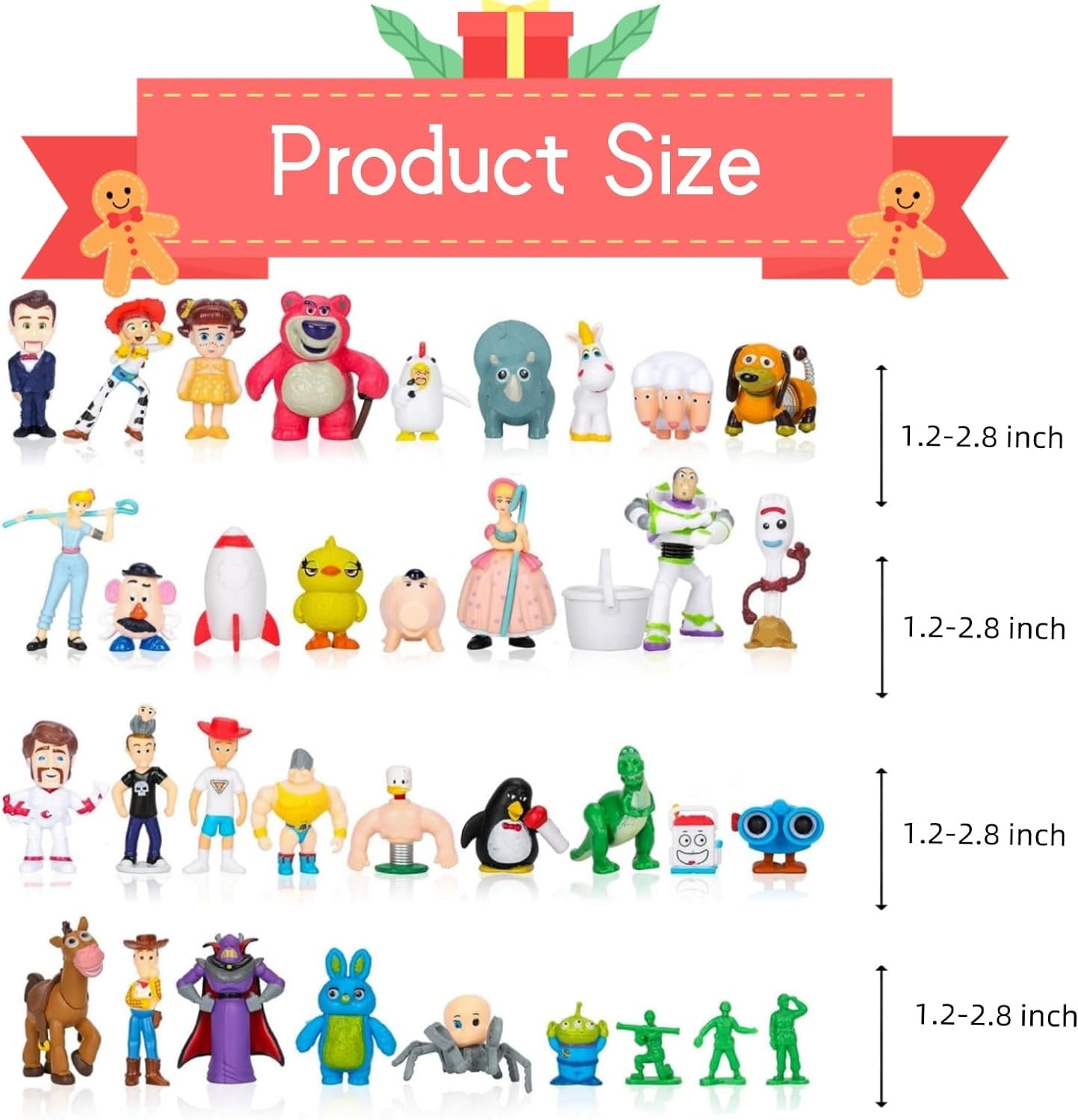 36Pack Toy Anime Story Figurines,Woody Toy Anime Story Doll,Buzz Anime Lightyear Toy,Pvc Toy Anime Story Toys Figures Set