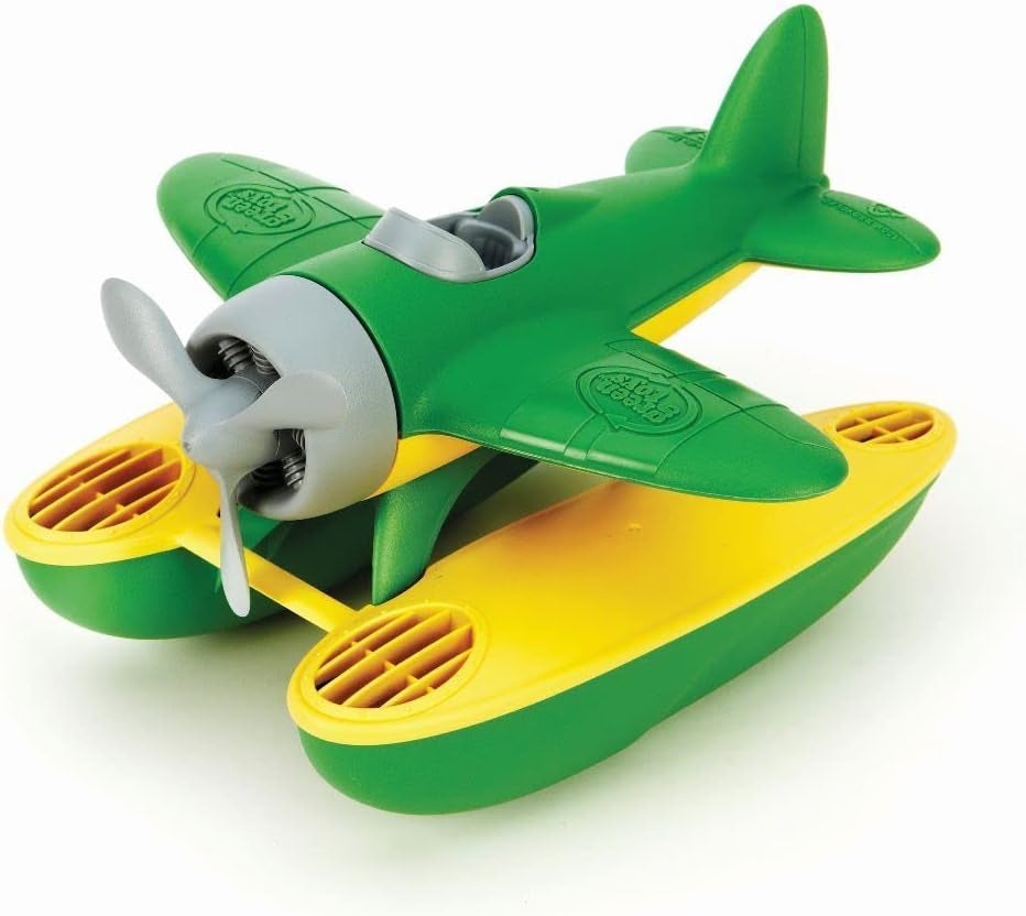 Seaplane in Green Color - BPA Free, Phthalate Free Floatplane for Improving Pincers Grip. Toys and Games ,9 X 9.5 X 6 Inches