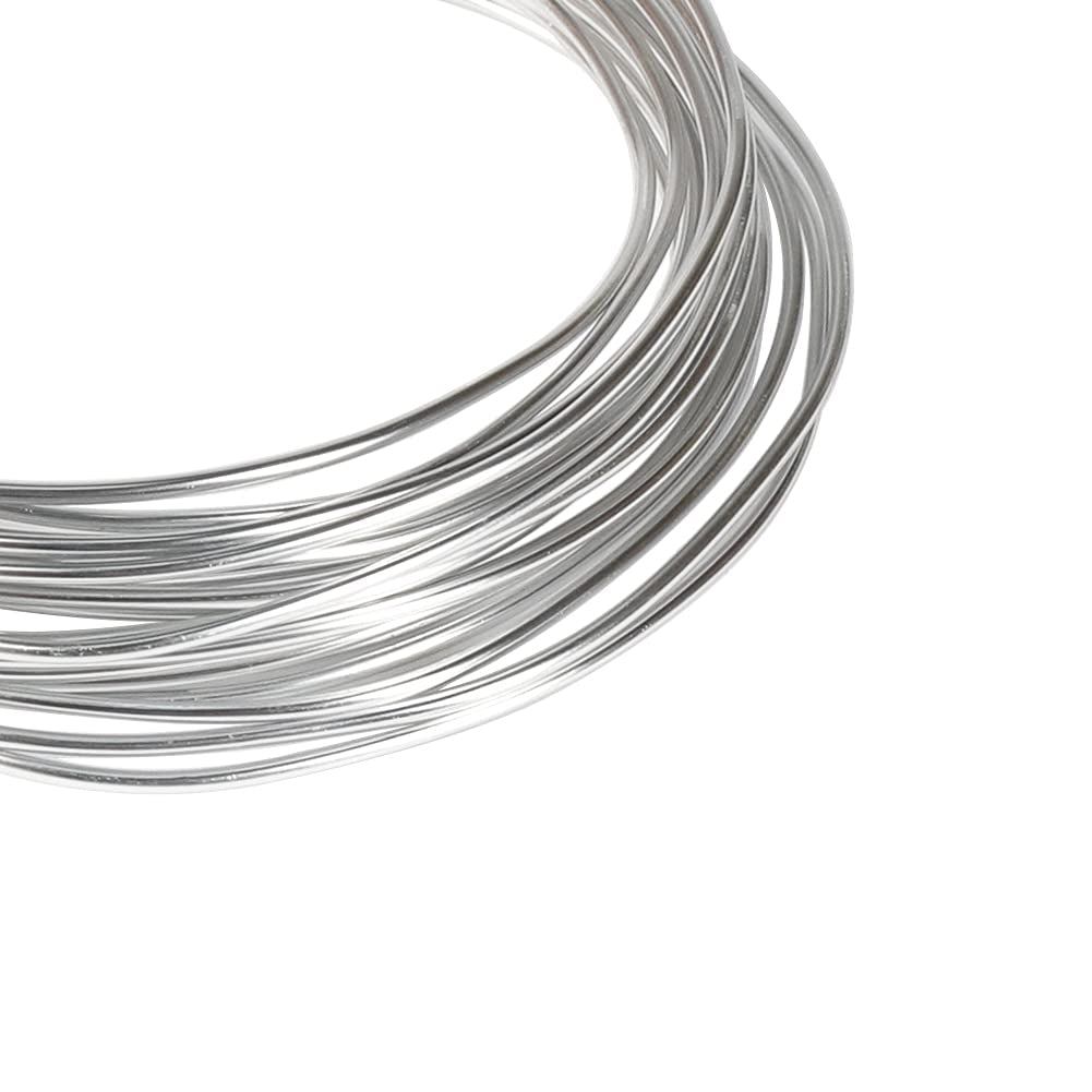 12 Gauge Aluminum Craft Wire, 100 Feet 2Mm Thick Bendable Metal Crafting Wire for Sculpting, Modelling, Bonsai Training, Skeleton, Floral Making, Jewelry Making, Weaving and Wrapping (Silver)