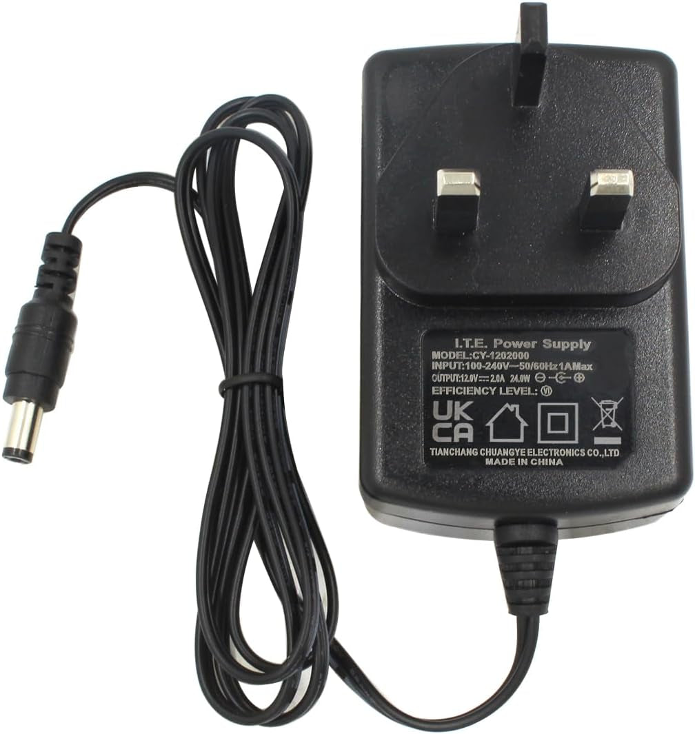 AC to DC 12V 2A Power Adapter Supply, Plug 5.5Mm X 2.1Mm, for CCTV Cameras DVR NVR LED Light Strip