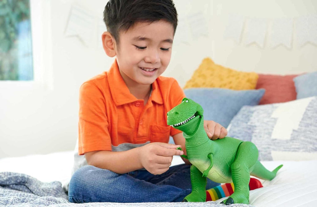 Disney and Pixar Toy Story Talking Dinosaur Action Figure with Movng Arms, Roarin’ Laughs Rex Dino Toy, 10.8-Inch T Rex with 40+ Sounds & Phrases