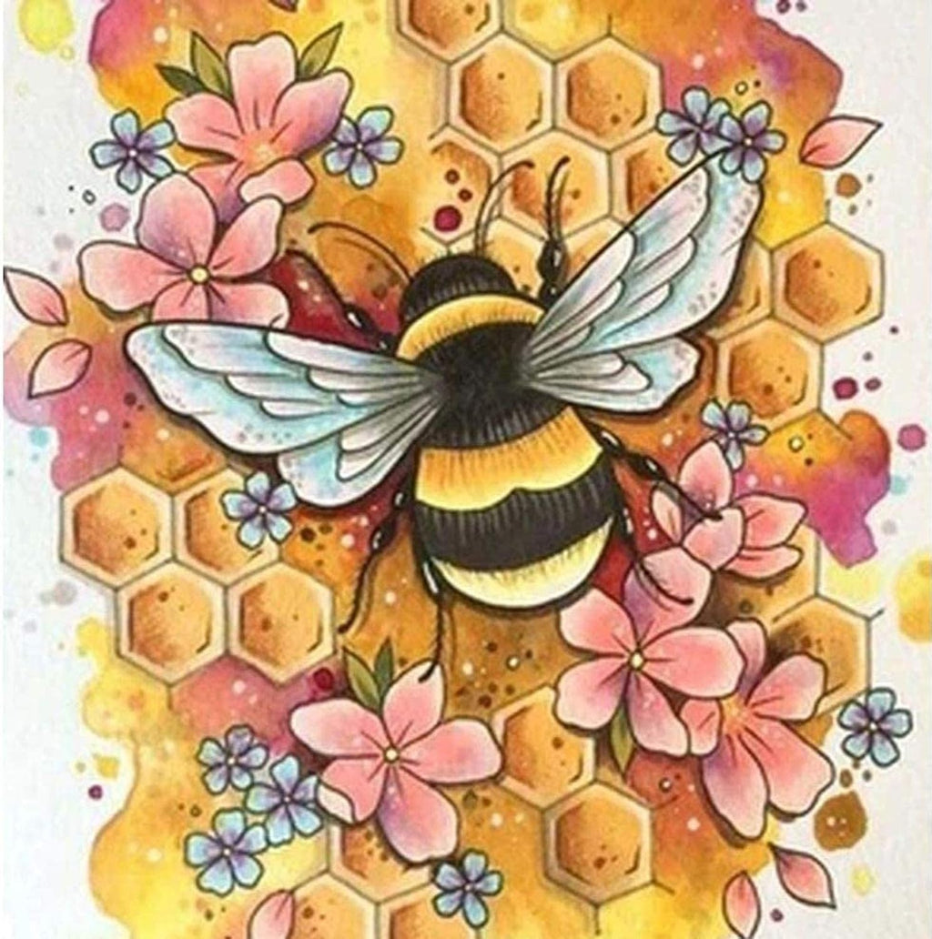 DIY Cross Stitching Kits Stamped Kit Cross-Stitching Counted Cross Stitch Bee 11CT Stamped Cross Stitch Kit 11CT Fabric Embroidery Crafts Kit for Home Decoration Flowers 36 * 36CM