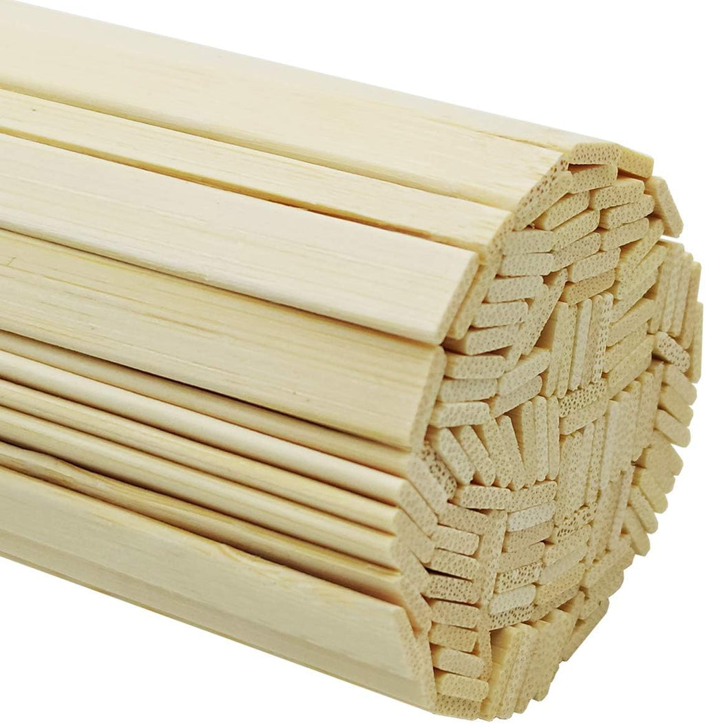 120 Pcs 40Cm Strong Natural Bamboo Strips, Wooden Craft Sticks, Extra Long Wood Strips for Craft Projects