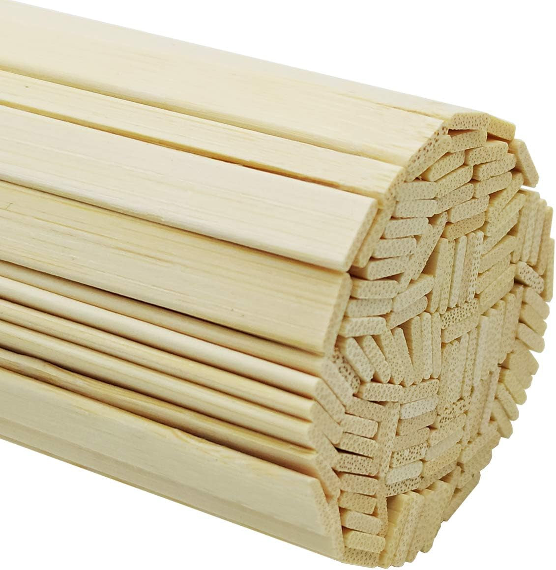 120 Pcs 40Cm Strong Natural Bamboo Strips, Wooden Craft Sticks, Extra Long Wood Strips for Craft Projects