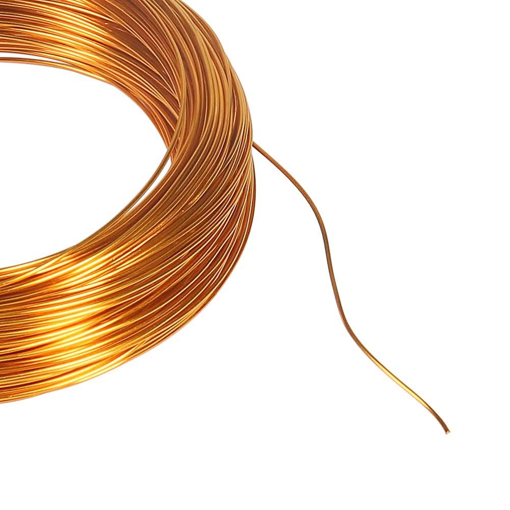 18 Gauge 1Mm Aluminum Craft Wire, 165 Feet Bendable Metal Wire for Bonsai Training, Sculpting, Bike Modelling Skeleton Crafting Floral Making, Jewelry Making, Gardening and Wrapping (Dark Gold)