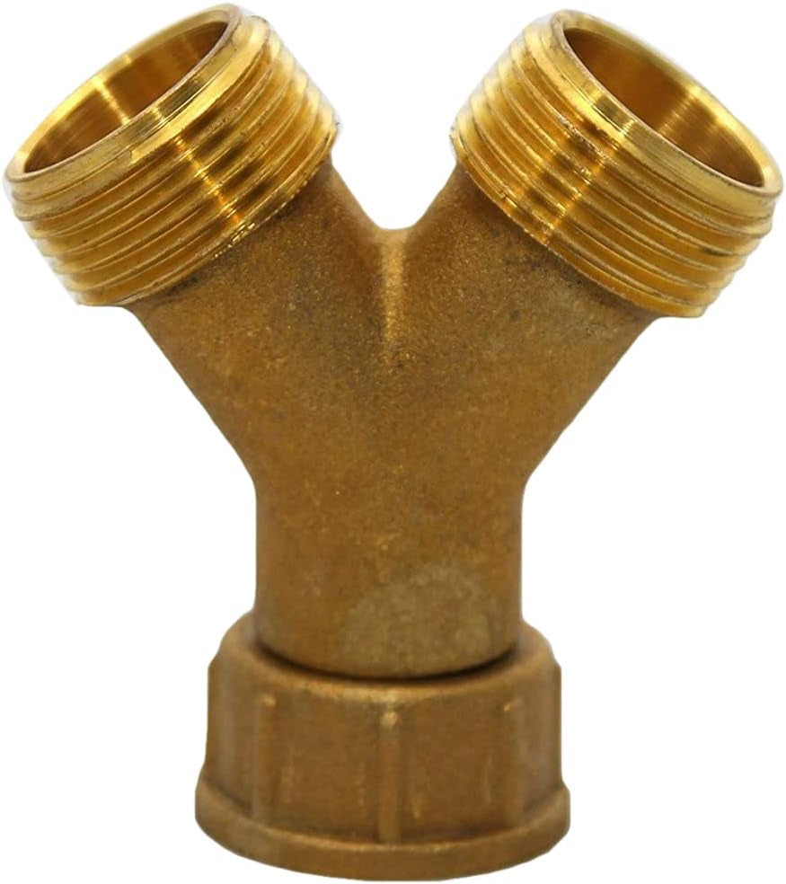 Solid Brass Washing Machine Y Piece Connector, Highly Recommended over Plastic/Pvc Ypiece by LP Supplies