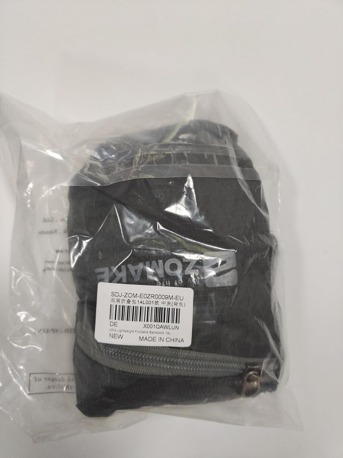 Lightweight Packable Backpack 14L - Foldable Backpack Small Daypack Hiking Backpack Water-Resistant Day Bag for Travel(Medium Grey)