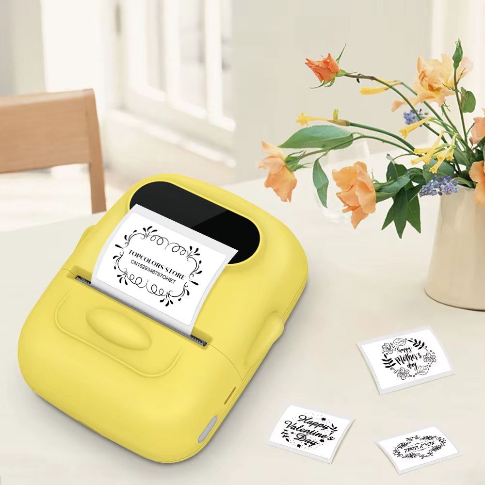 Tragbarer Mini-Drucker P50 Thermo-Klebeetikettendrucker Ohne Tinte Bluetooth-Aufkleberdrucker Barcode Preisschild Etikettendrucker