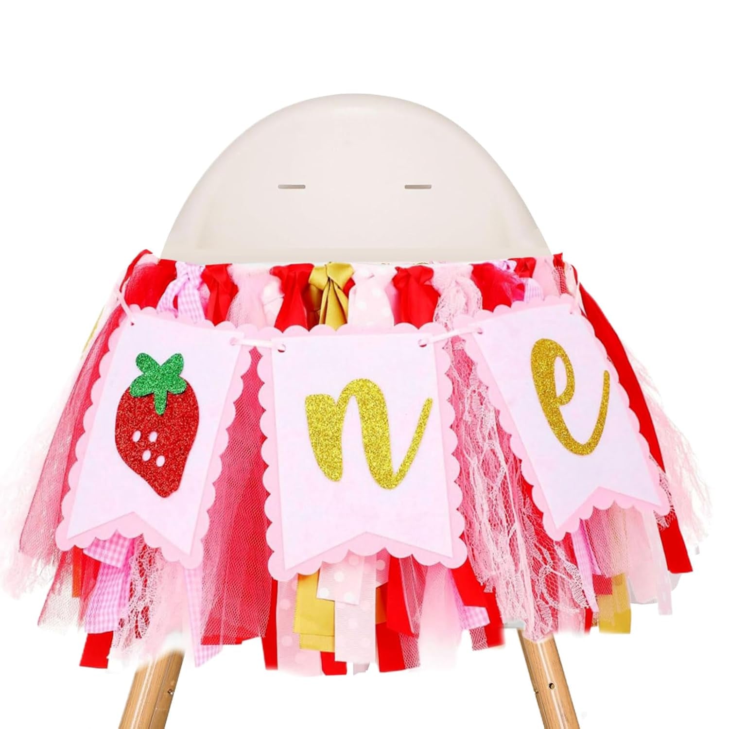Strawberry Highchair Banner for 1St Birthday Decorations,Strawberry Party Decorations,High Chair Banner Berry First Birthday Decor,Best Baby Shower Decoration