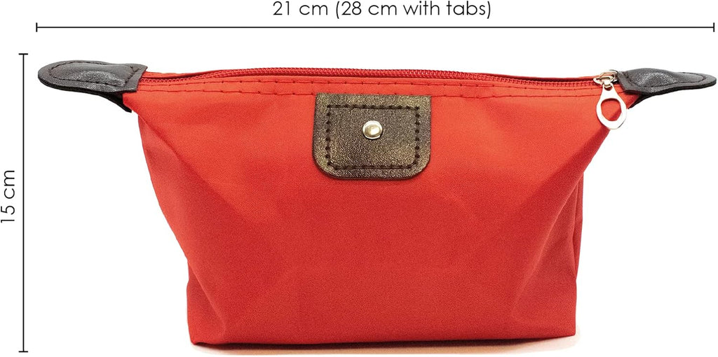 3PCS Small Travel Bag Set – Waterproof Storage and Organiser Pouch for Makeup, Cosmetics, Toiletries, Accessories, Brushes – Bathroom Wash Bags – Royal Blue, Black and Red