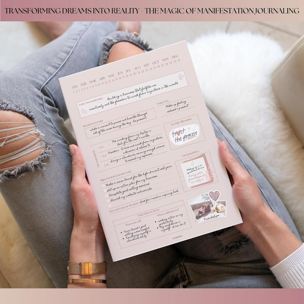 Manifestation Journal | Law of Attraction Daily Planner to Manifest Your Dream Life - A5 Lux