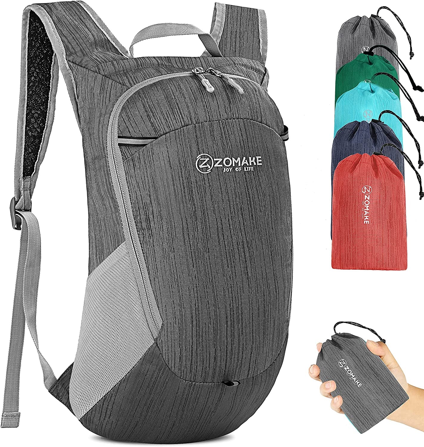 Ultra Lightweight Packable Backpack 18L, Small Foldable Hiking Backpacks Water Resistant Folding Daypack for Travel(Black)