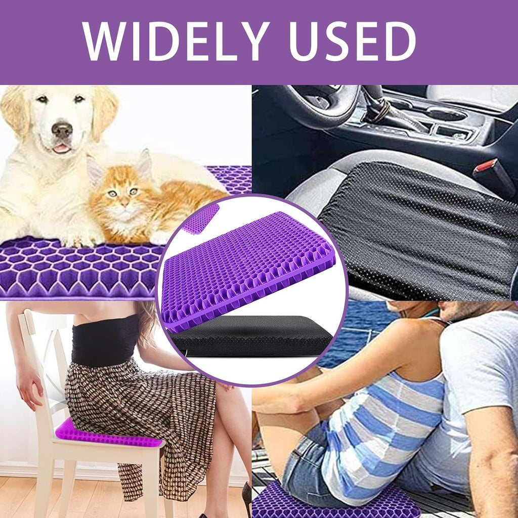 Soft Sitter Cushion, 2025 Extra Large Double Layer Thick Design Cooling Honeycomb Cushion Ultimate Comfort for Home Office for Long Sitting Ideal for Home Office Car Use