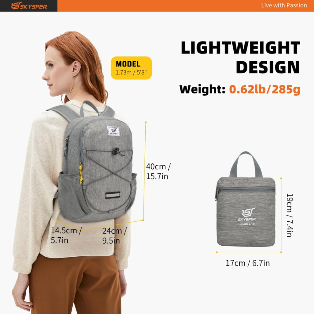Small Hiking Backpack -12L Lightweight Packable Daypack for Travel Foldable Tear Resistant Backpacks for Women Men