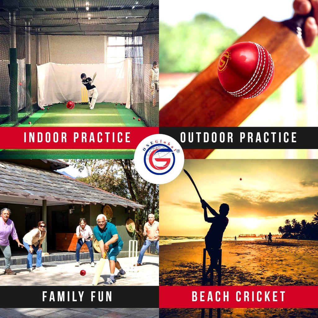Incrediball Soft Practice Cricket Ball | Outdoor & Indoor Rubber Cricket Ball with Core & Stitched Seam | for Practice, Honing Skills & Family Fun