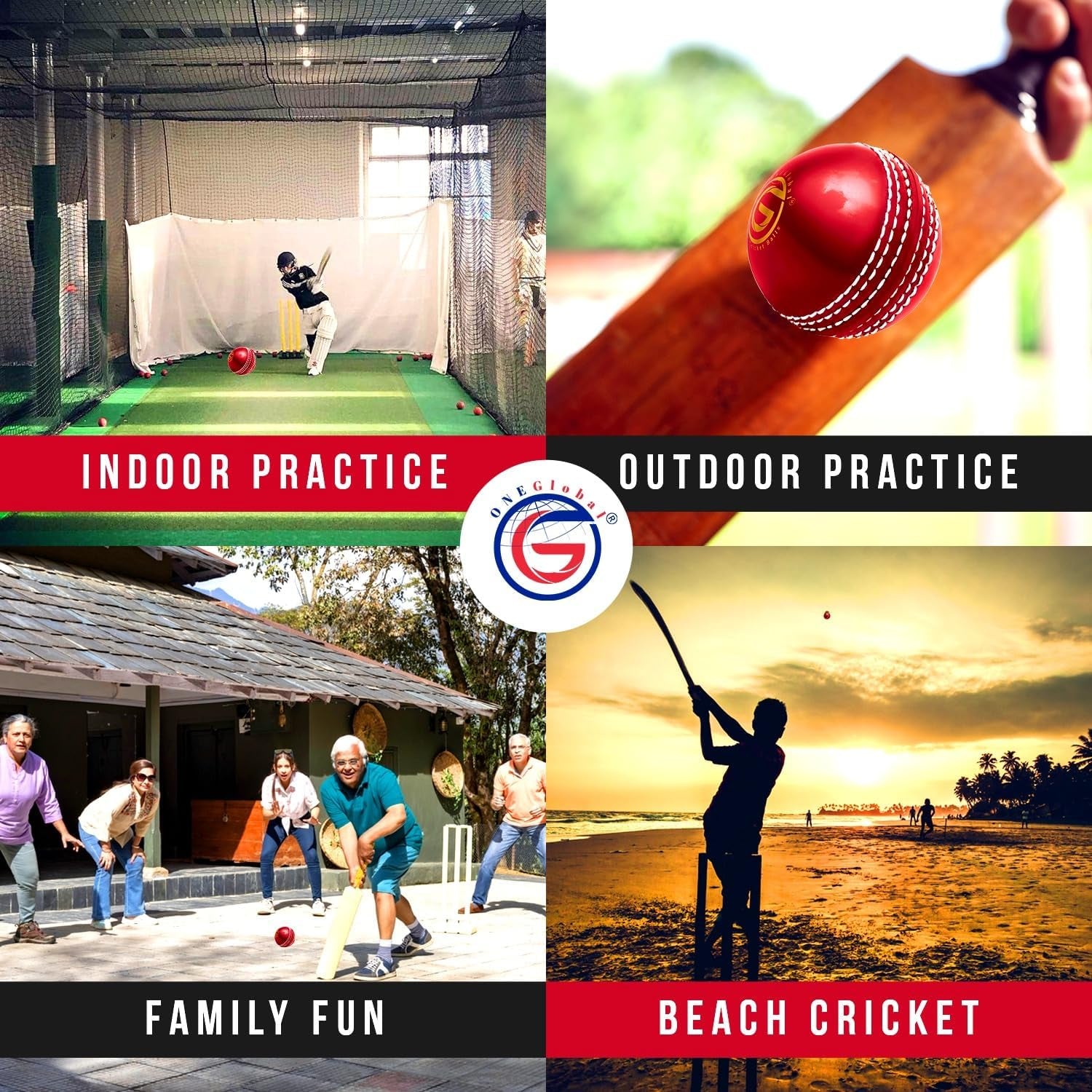 Incrediball Soft Practice Cricket Ball | Outdoor & Indoor Rubber Cricket Ball with Core & Stitched Seam | for Practice, Honing Skills & Family Fun