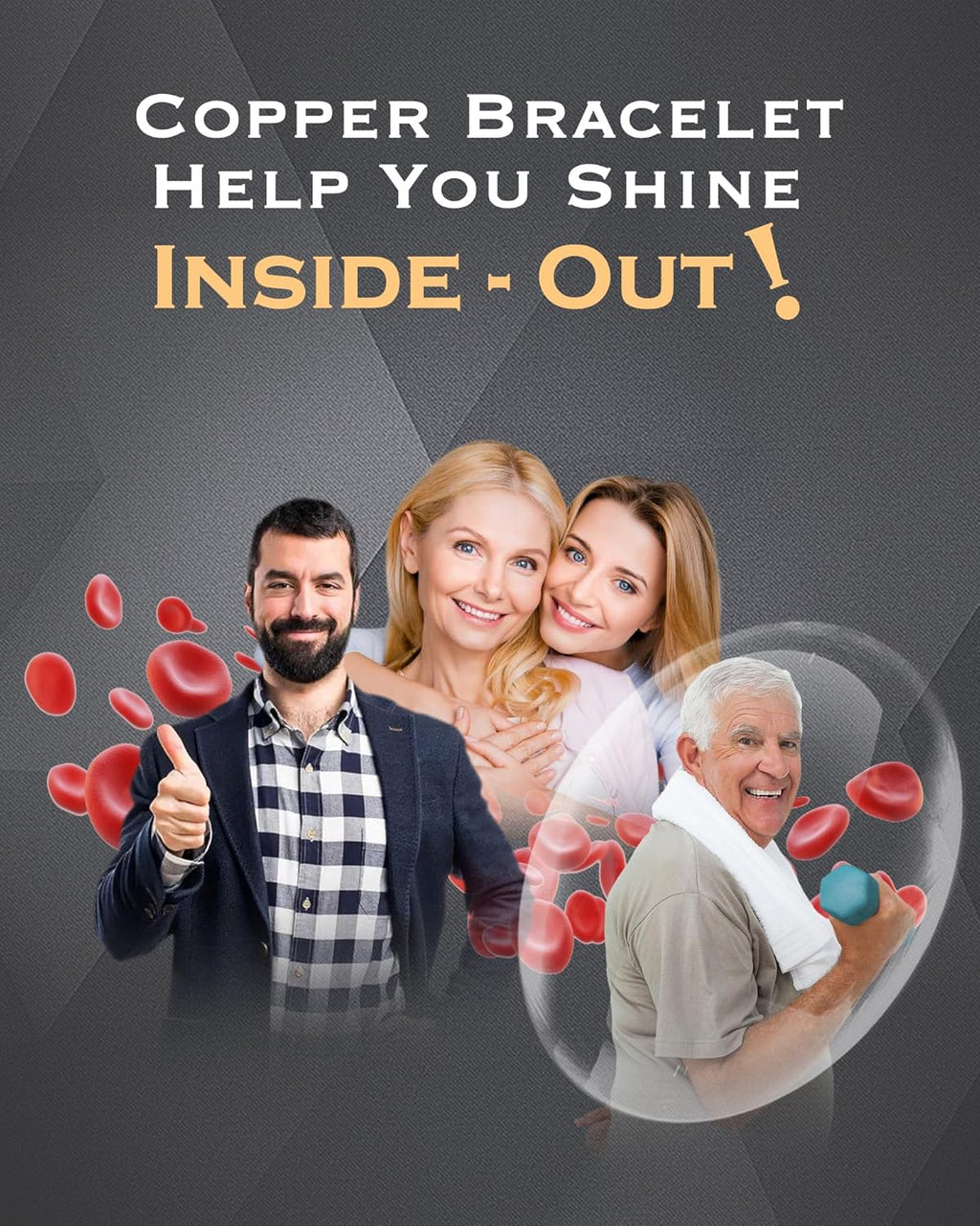 Copper Magnetic Bracelet for Men Women,Tree of Life 100% Solid Copper Cuff Bangle with 6 3500 Guass Magnets,Adjustable Size Brazaletes with Jewellry Gift Box