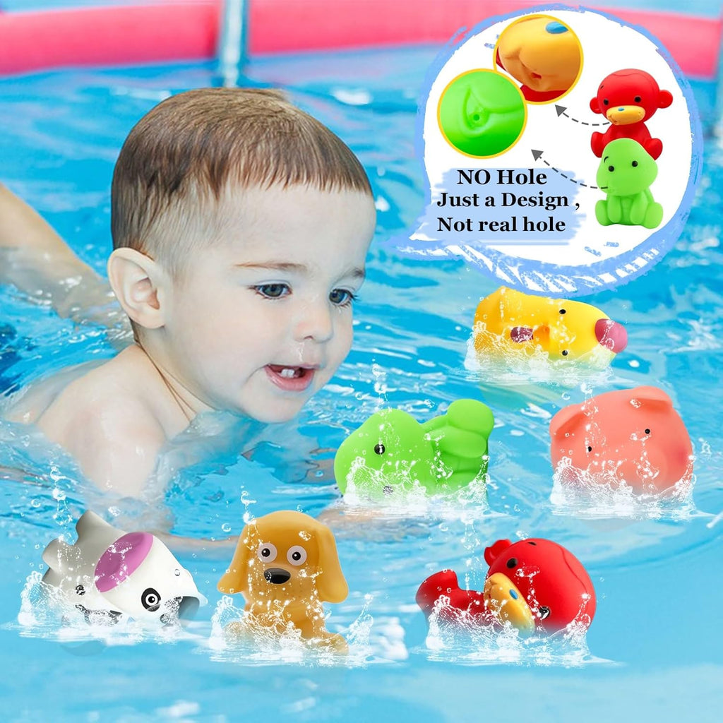Mold Free Baby Bath Toys - No Hole Bath Toys for Kids Ages 1-3 | Floating Toys | Bathtub Tub Pool Water Table Toys | Toddler Infant Gifts | Baby Toys 6-12-18 Months | 1 2 3 Year Old Girl Boys Gifts