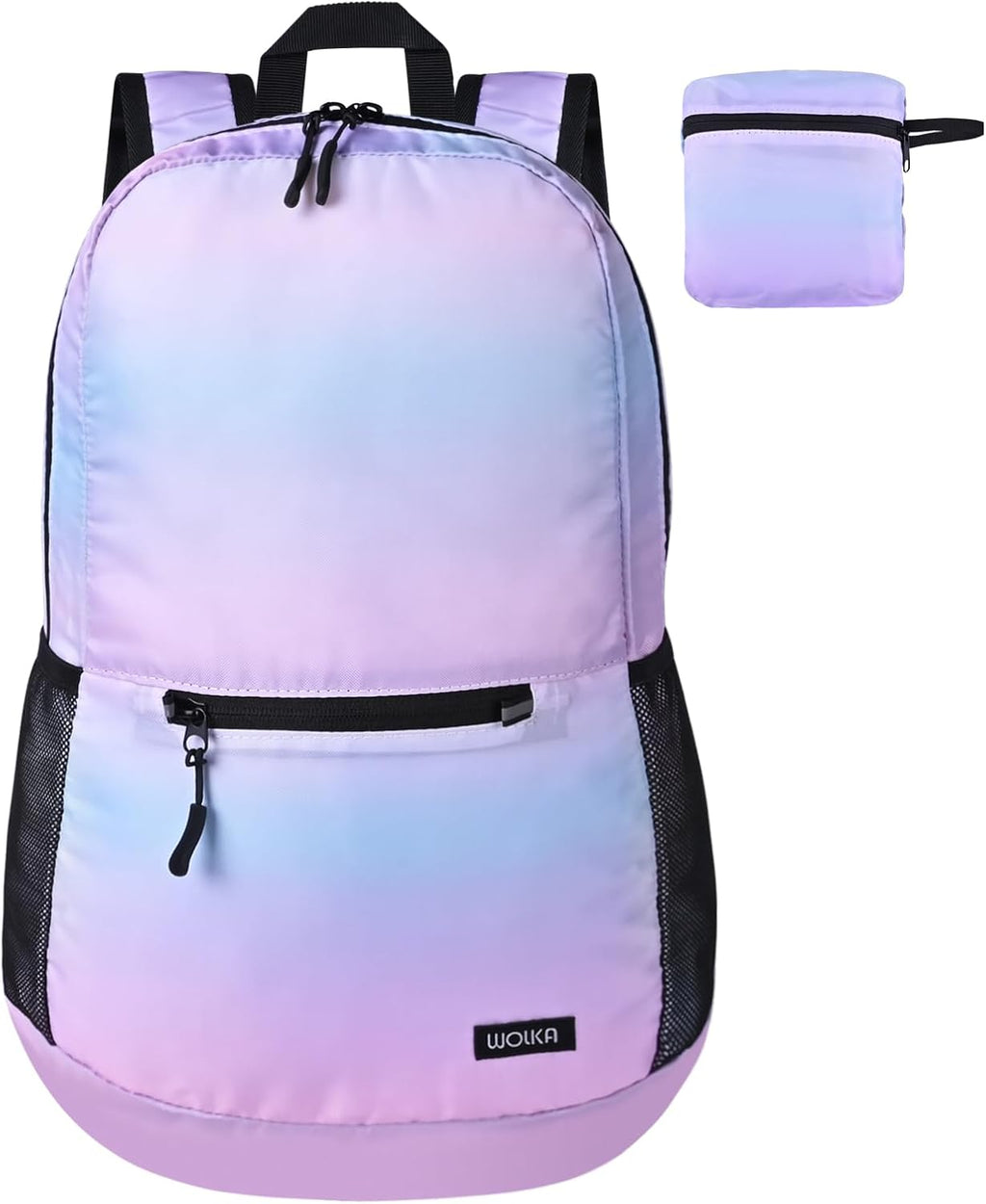 Ultra Lightweight Packable Backpack，Small Waterproof Foldable Daypack,Collapsible Traveling Hiking Backpack 20L,Compact Mini Backpack for Women,Portable High Strength Nylon Backpack(Pink)