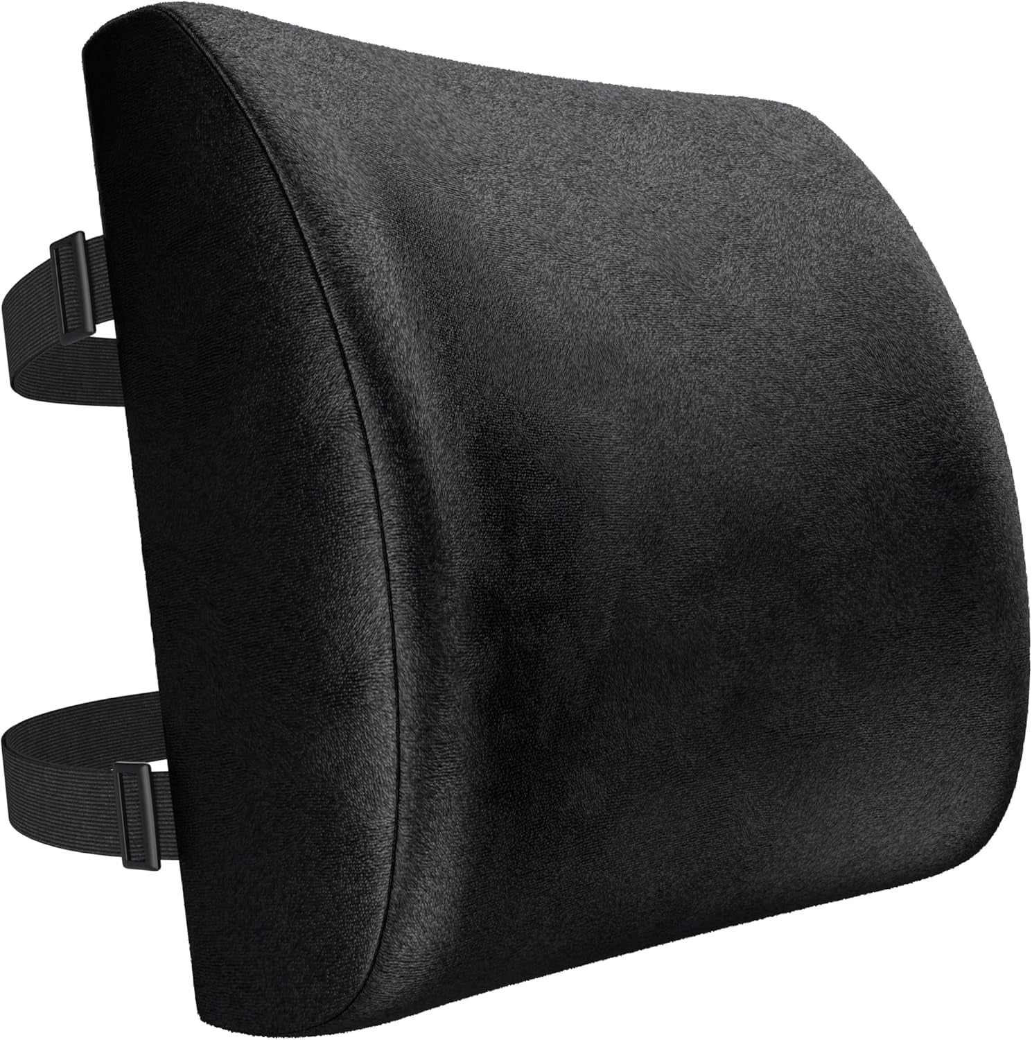 Lumbar Support Cushion, Back Support for Office Chair and Car Seat, Back Rest for Gaming Chair, Memory Foam Pillow, Desk Chair Cushion, Breathable & Washable Cover, Adjustable Straps