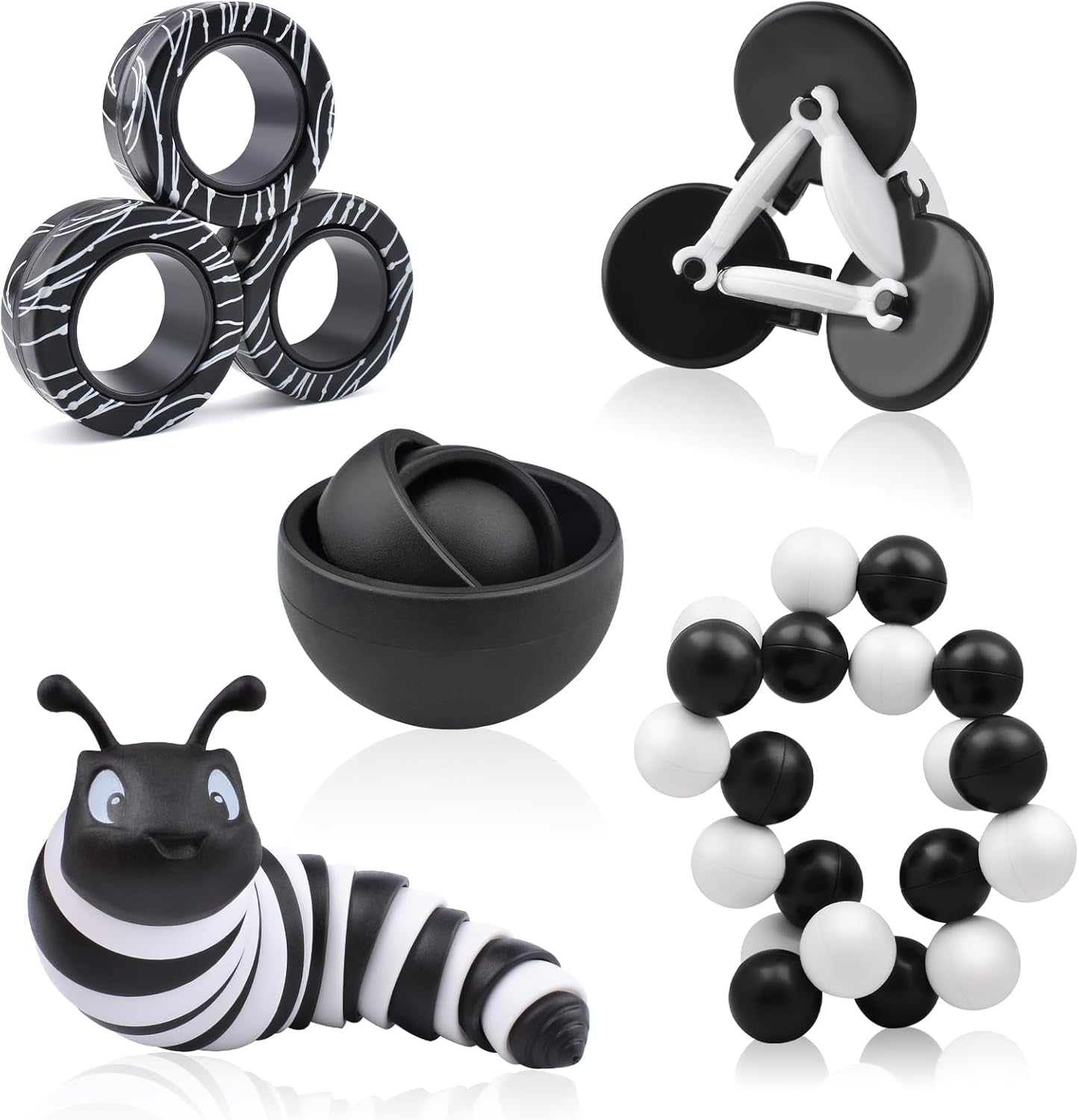 Fidget Toys Adults Pack, Sensory Toys Set Easter Basket Stuffers for Kids 8-12 Teen Autism, Desk Toy Stress Relief Fidget Spinners for ADHD Gifts for Children Cool Gadgets for Men