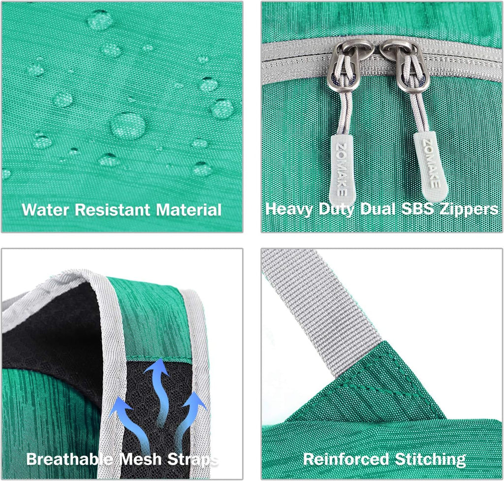 Ultra Lightweight Packable Backpack 18L, Small Foldable Hiking Backpacks Water Resistant Folding Daypack for Travel(Dark Green)