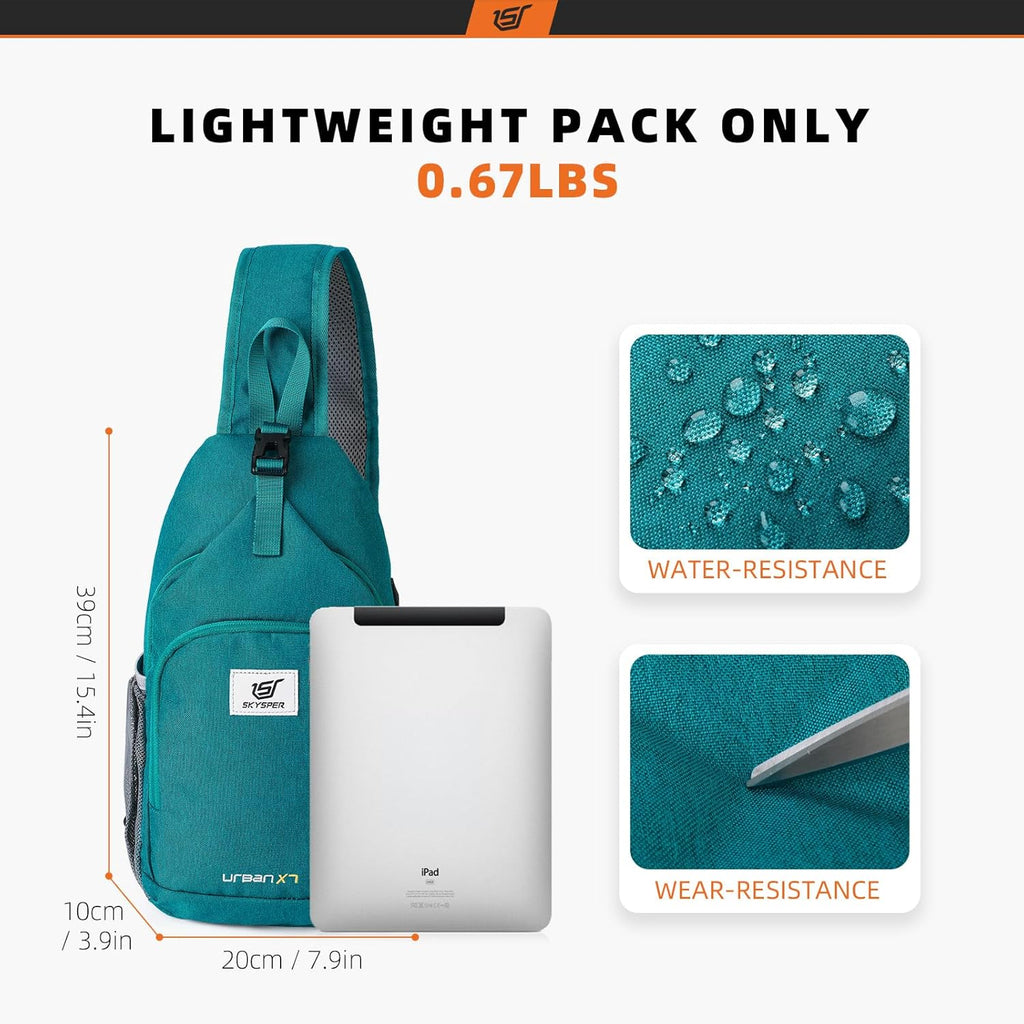 Sling Bag RFID Crossbody Sling Backpack Cross Body Shoulder Bag Travel Hiking Daypack for Women Men