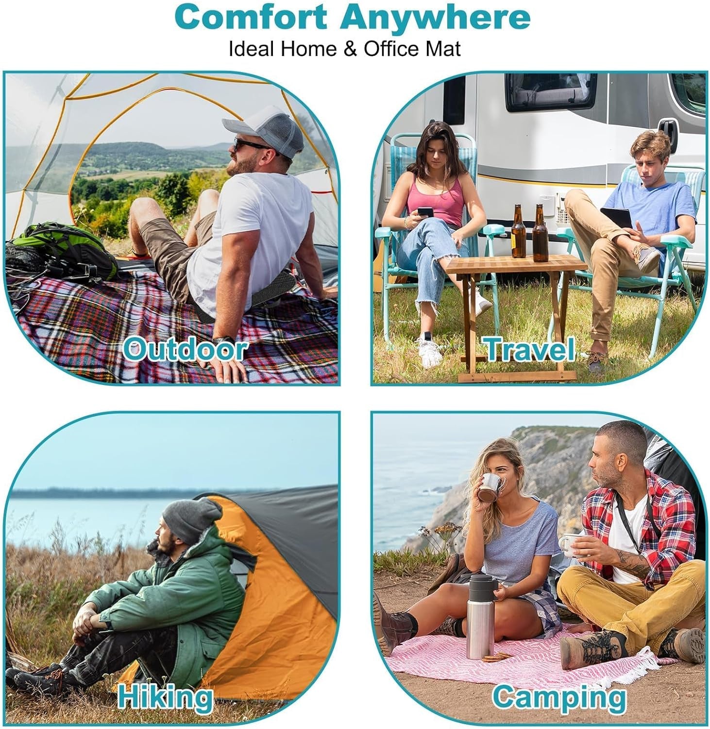 Gel Seat Cushion, Foldable Chair Cushions for Long Sitting, Breathable Cooling Summer Design Large Thick Ergonomic Support for Wheelchair Car Airplane and Office Use Accessories