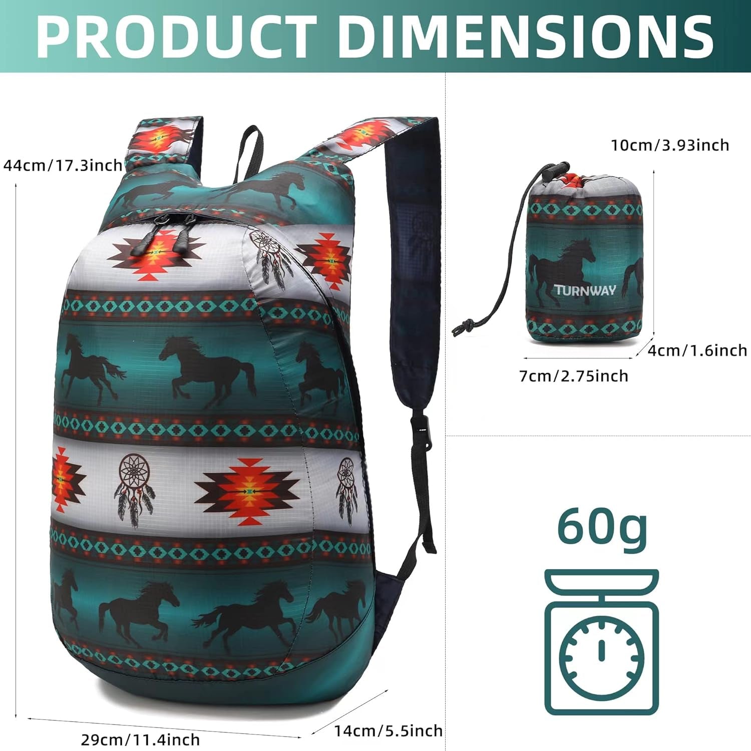 Ultra Lightweight Water-Resistant Packable Backpack, Foldable Hiking Daypack for Travel Camping Cycling Outdoor