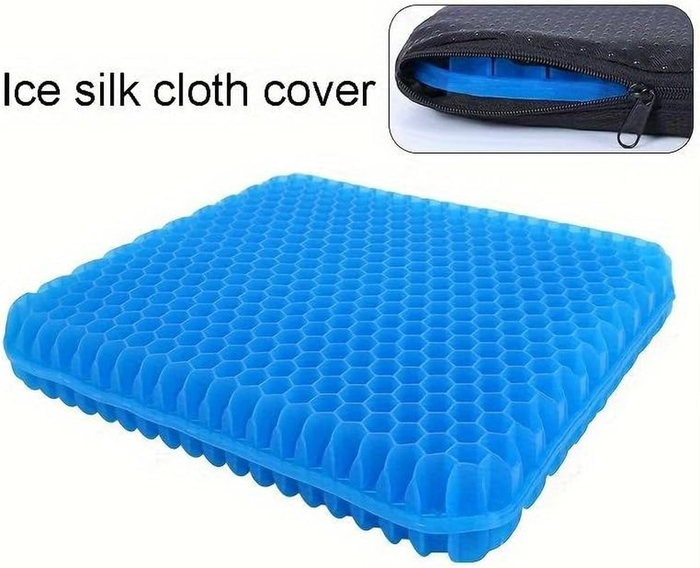 1 X GEL Seat Cushion with Cover -EGG Seat Cushion, Tailbone & Lumbar Support, Truck Driver, Wheelchair, Office Chair, HONEYCOMB Seat Cushion, Orthopaedic Seat Cushion Support Pad (1 Cushion)