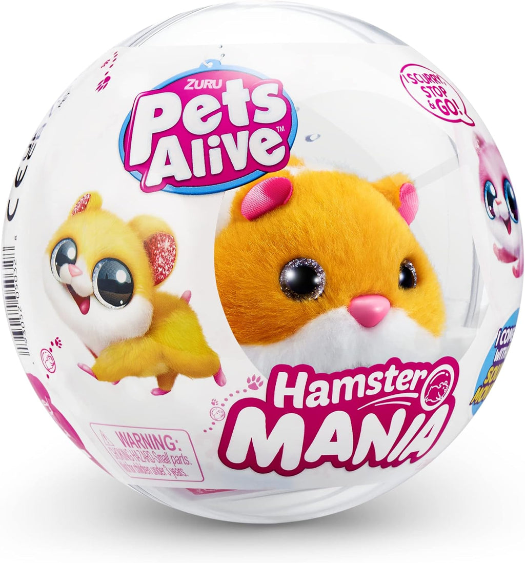 Hamstermania (Orange) by  Hamster, Electronic Pet, 20+ Sounds Interactive, Hamster Ball Toy for Girls and Children