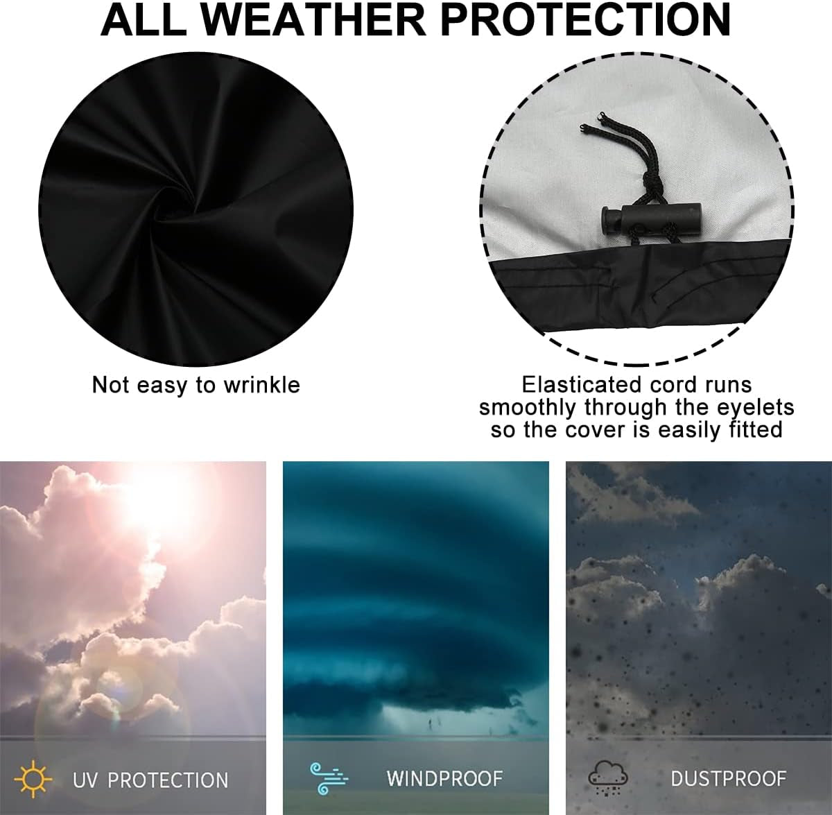 Mobility Scooter Cover Waterproof 190D Heavy Duty Mobility Scooter Rain Cover with Storage Bag anti Dust Rain Snow Anti-Uv Wheelchair Storage Cover with Bottom Elastic Rope (140X66X91Cm)