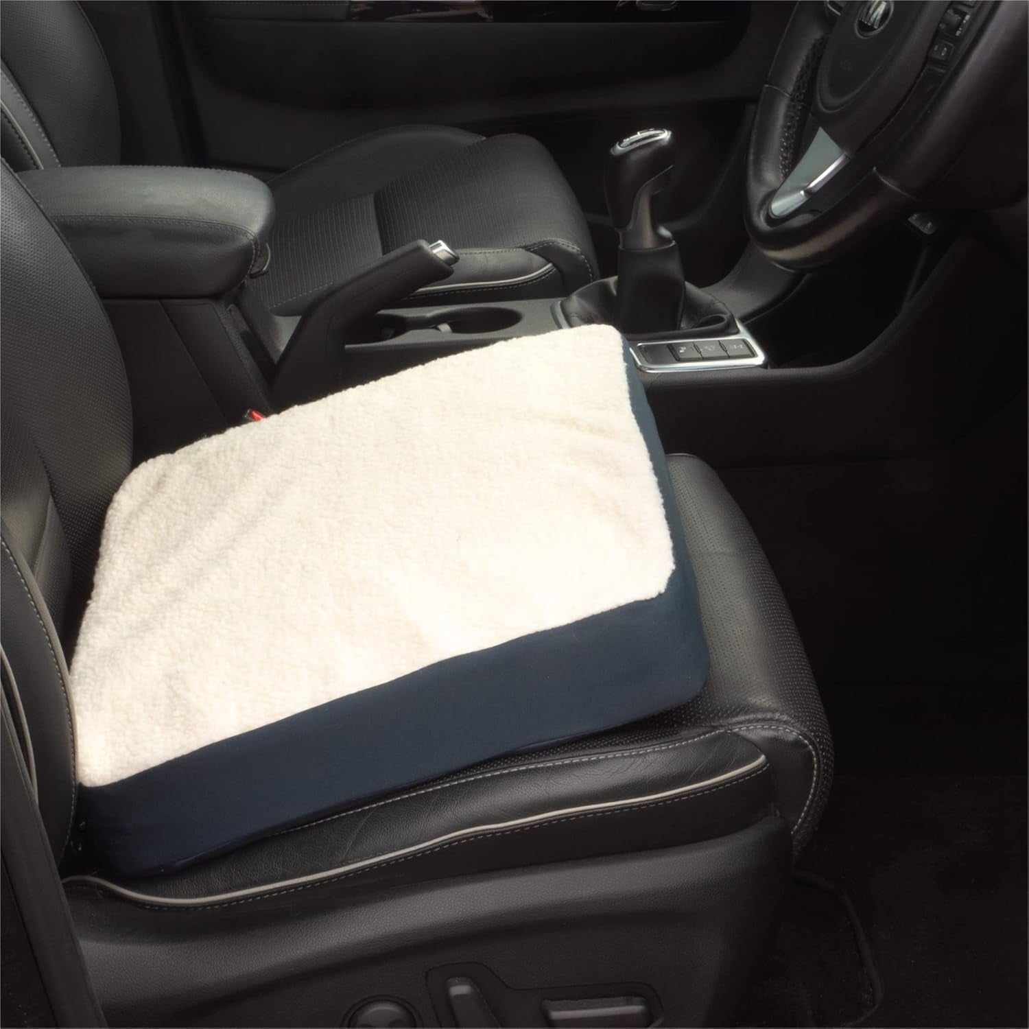 Luxurious Fleece Comfort Cushion 65X435X370Mm with Removeable Washable and Reversible Cover for Use on Wheelchairs, in Cars and around the Home