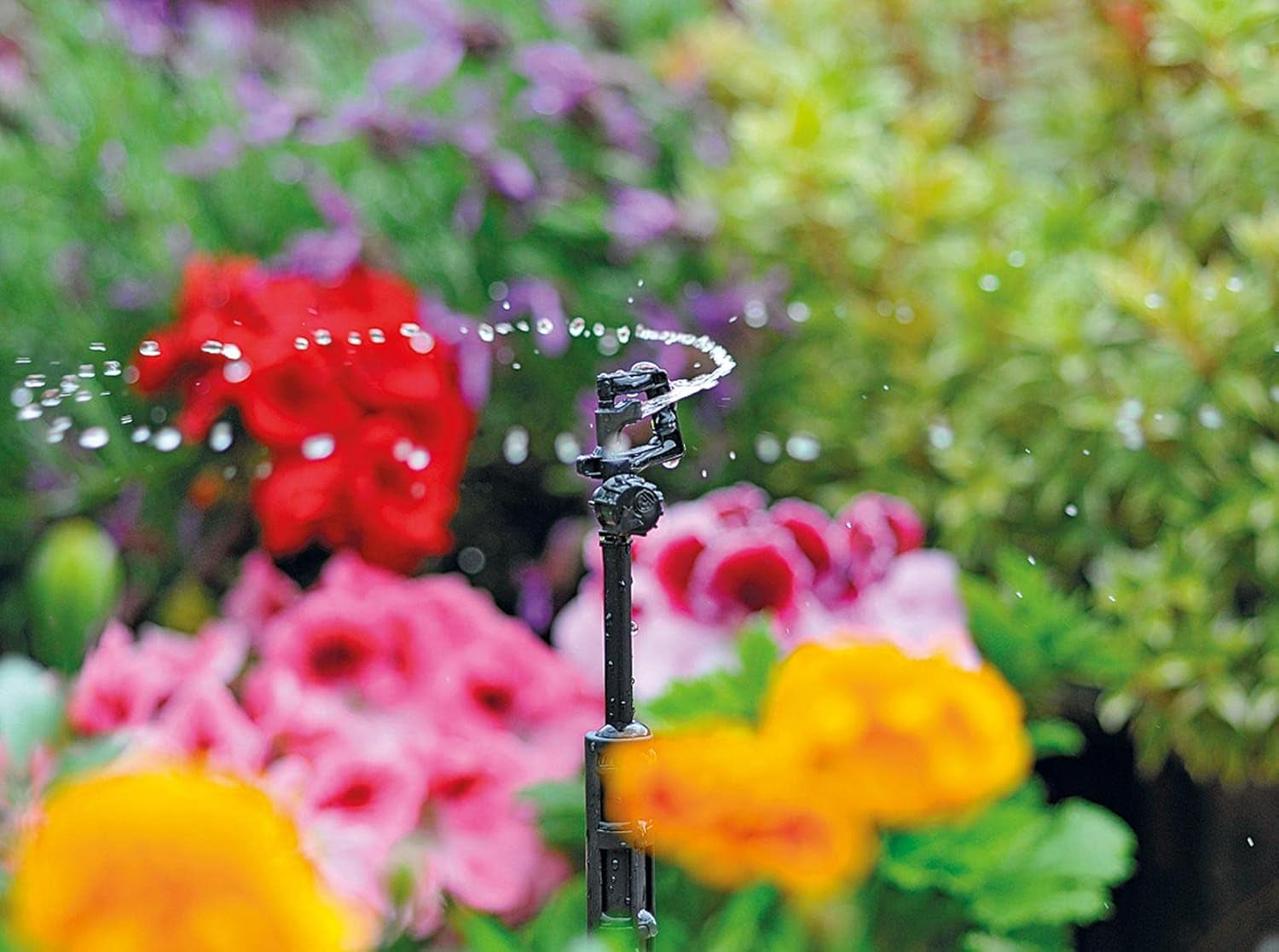 - Micro Sprinkler Adjustable 360° Vari Rotor Spray In-Line, Ø 13 Mm and End-Of-Line Ø 4 Mm : Adjustable Flow 0-82 LPH, 600 Cm Coverage, Strength and High Distribution [2798 0005]