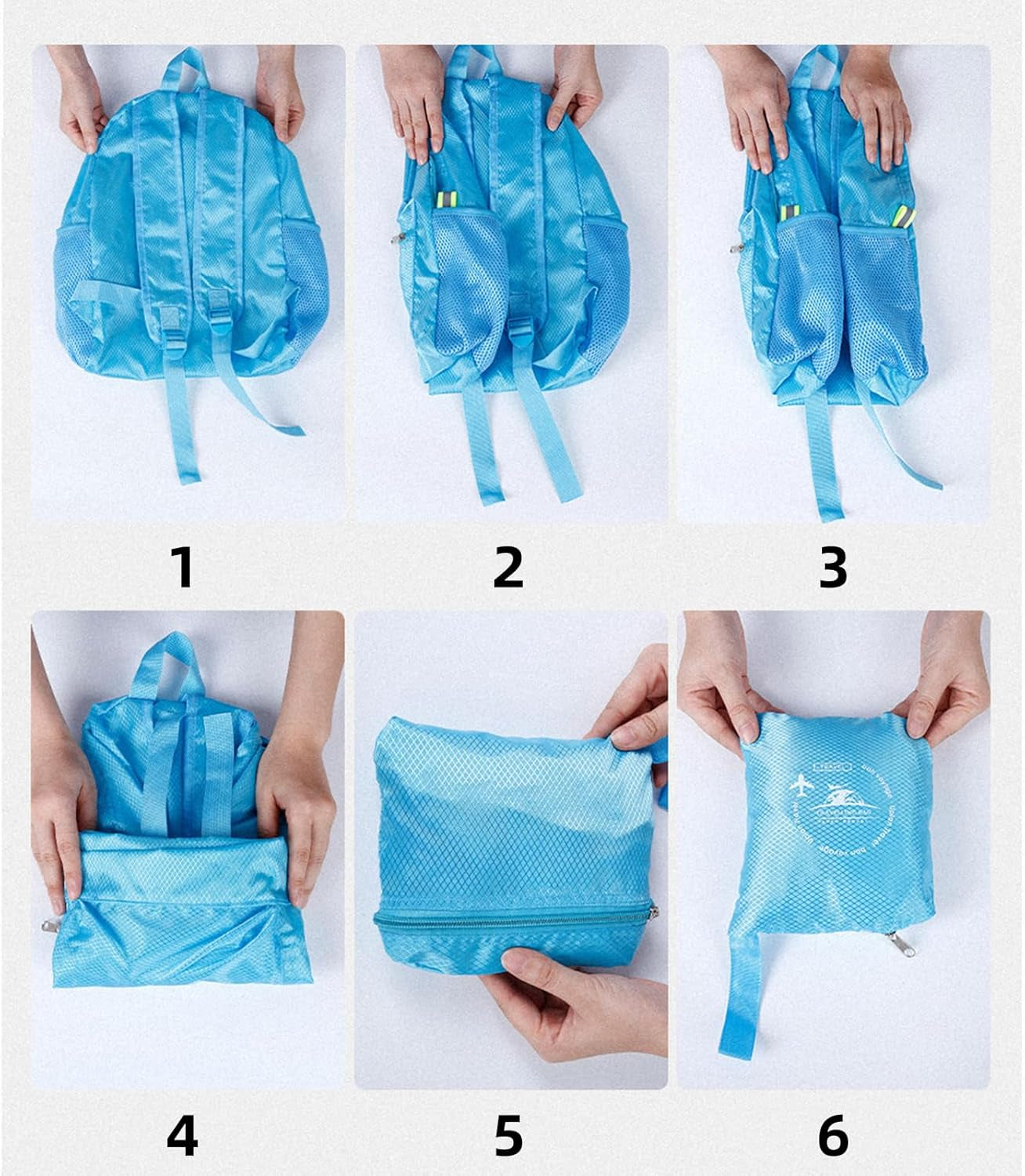 Hiking Backpack, Waterproof and Wear-Resistant Lightweight Backpack Packable,Outdoor Travel Camping Daypack Foldable New Backpack（Orange）