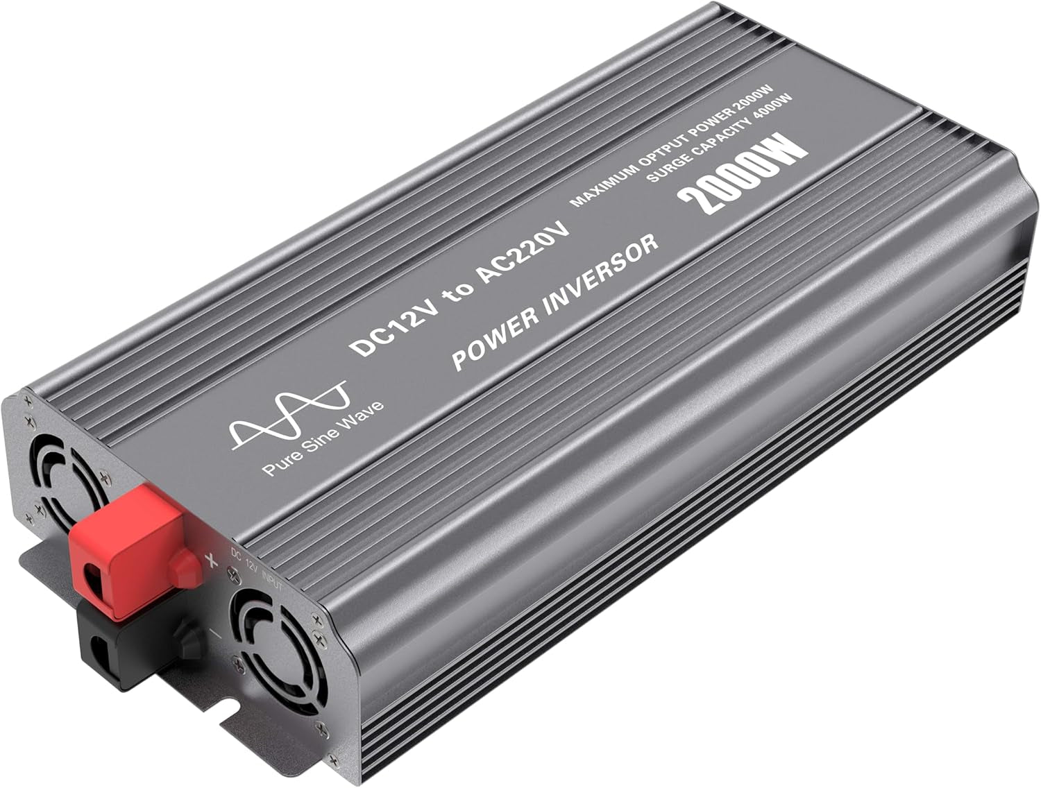 2000W Car Voltage Converter Inverter DC 24V to AC 230V with 2 Sockets and 4 USB Ports Fast Charging Car Charger with Cigarette Lighter Plug for Business Trips and Vacation