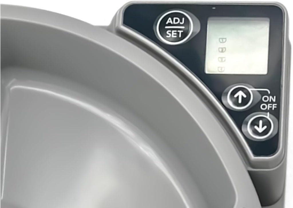 C500 Automatic 5 Bowl Pet Feeder with Digital Timer for Wet or Dry Pet Food, for Cats and Small Dogs, 5 Meals up to 330G Each, with Twin Ice Packs for Food Freshness , White