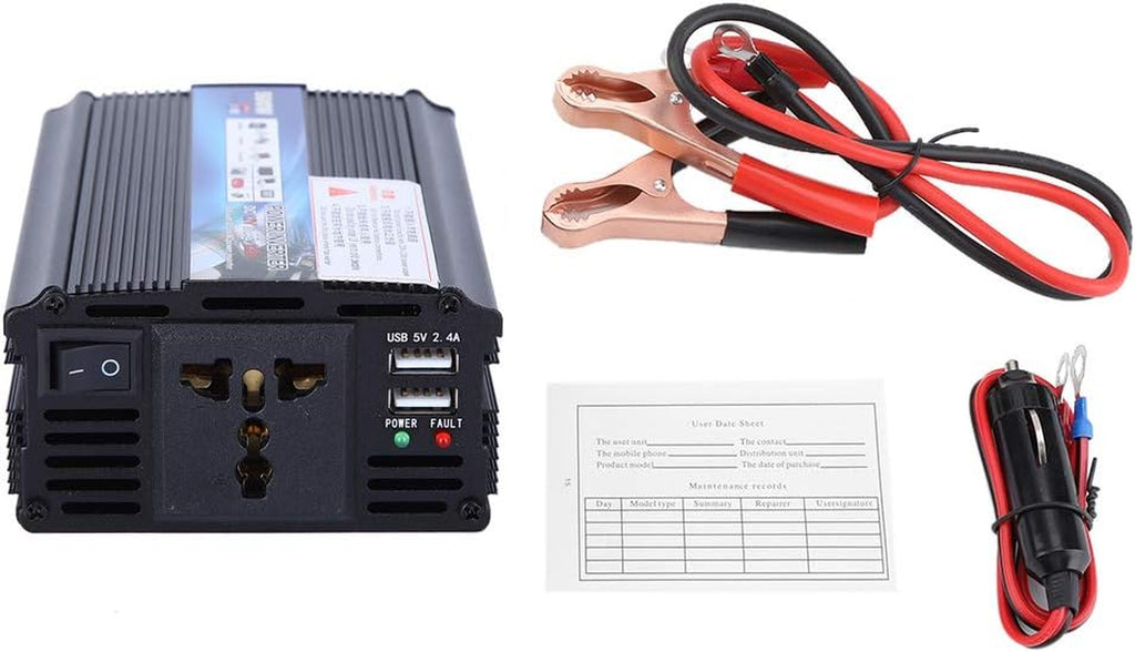 Solar Inverter, Inverter 12 V Converter 220V 500W Power Inverter with Solar Panel for Household Camping Outdoors Vacations Road Trips Remote Job Sites and Even Charging Household Items