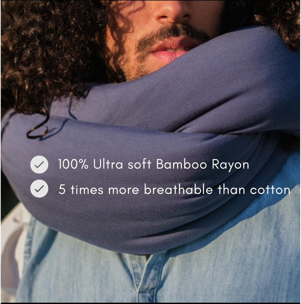 Travel Pillow | 2 in 1 Travel Pillow for Airplane | Probably the Most Versatile Neck Pillow in the World! Ultra Soft & Breathable 100% Bamboo Raylon Luxury Material