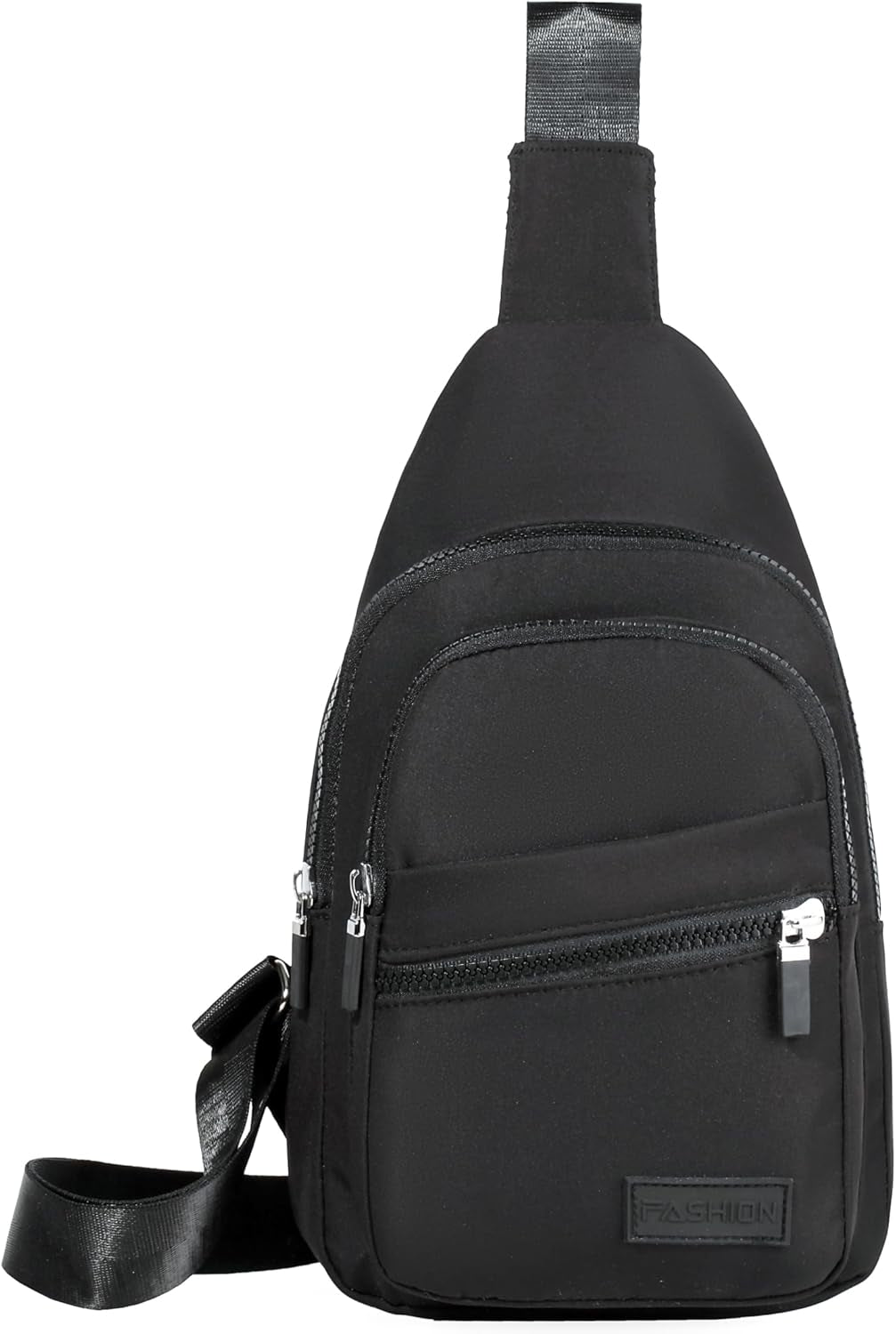 Small Sling Backpack Crossbody Sling Bag Fanny Pack Cross Body Bag for Outdoors Hiking Traveling - Black