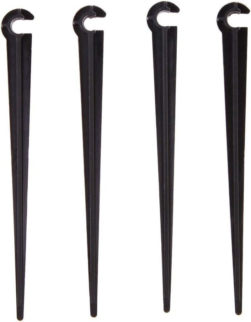 Gardening Emitter Dripper，Hook Fixed Stems Support Holder，Adjustable Micro Flow Drip Watering Sprinkler for 4/7 Drip Irrigation Water Hose (100Pcs Support Stakes)