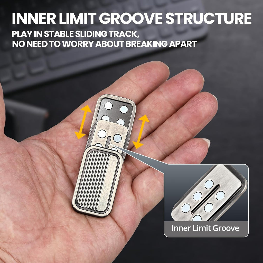 EDC Metal Fidget Slider Toys- Stress Relief EDC Fidget Sliders, Casual Metal Adult'S Hand Toys for Office, Desk Stress Toy Gifts for Adults