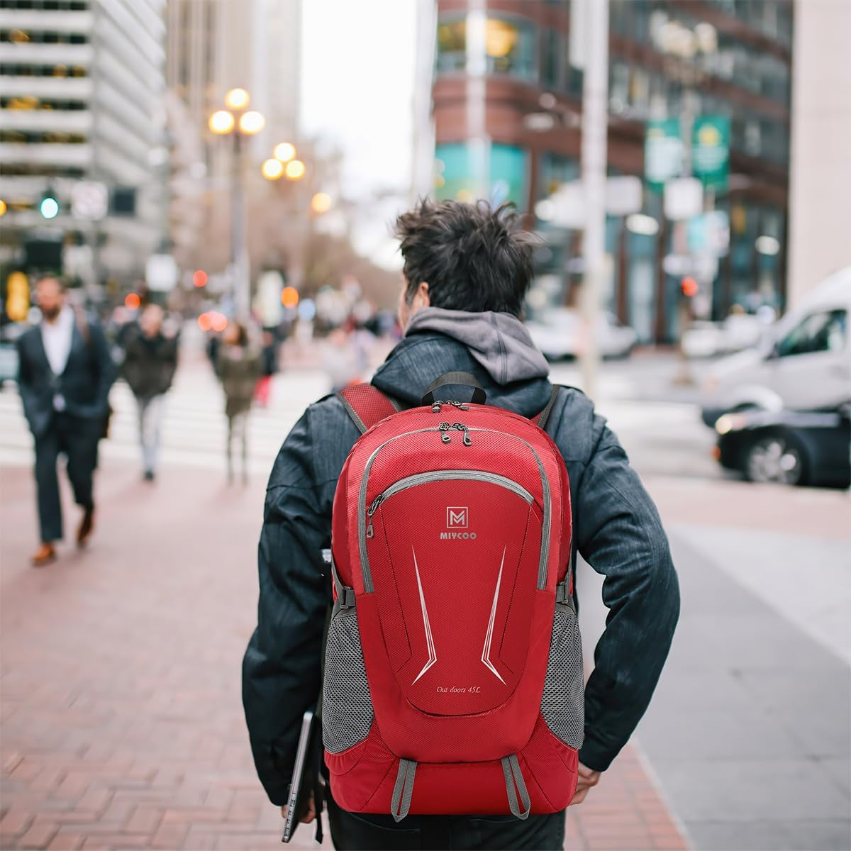 Lightweight Backpack for Men Women - Packable Hiking Travel Backpack - Foldable Outdoor Camping Daypack Red